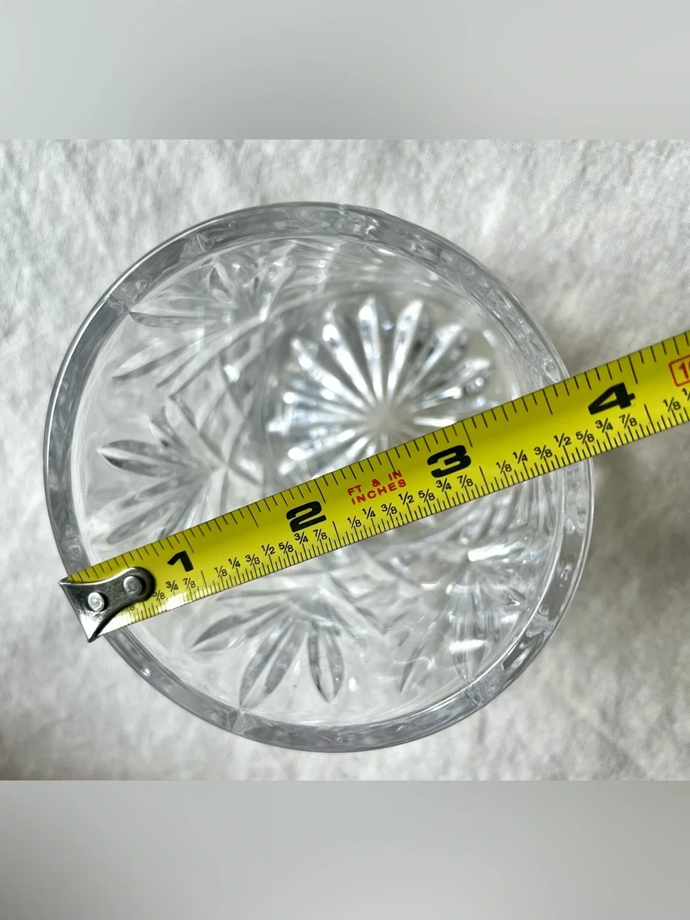Vintage Bohemian Czech Cut Crystal Biscuit Jar Ice Bucket
